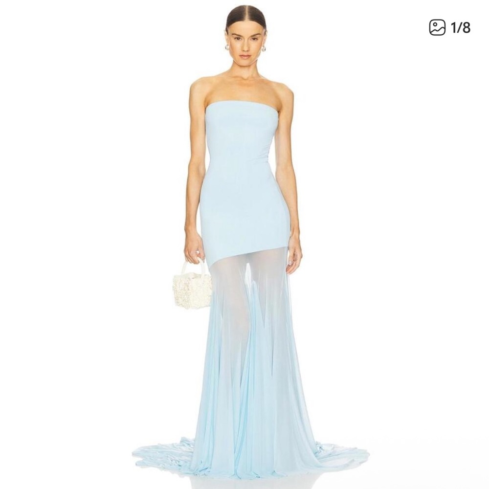 REVOLVE Deme Strapless Dress in Light Blue
